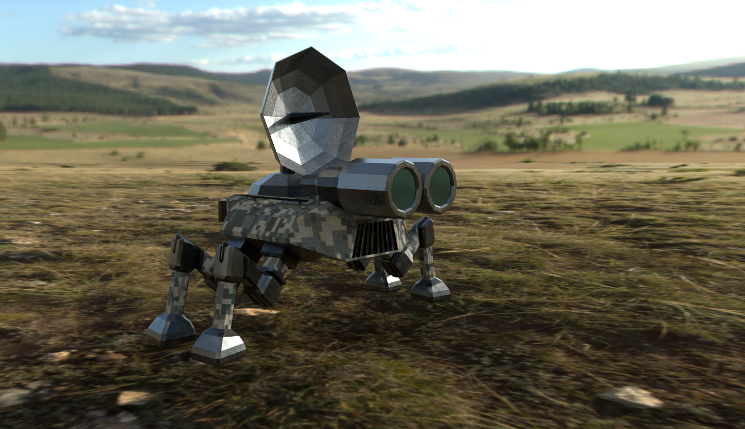 Scout Camo Spider Robot Attack Squad